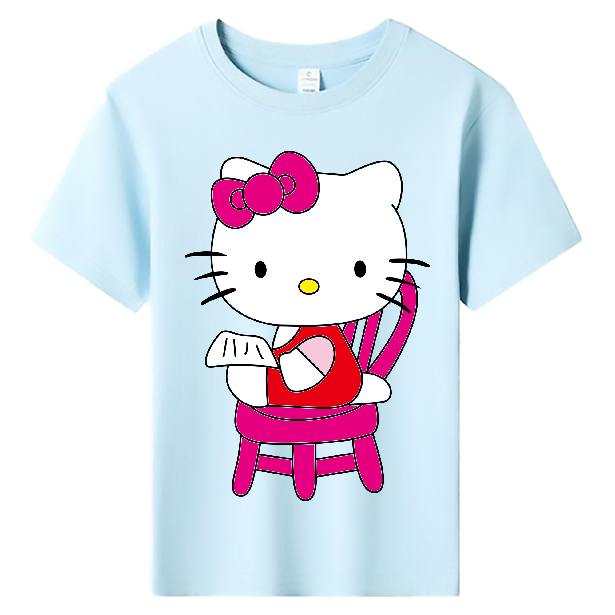 （画像用） Hello Kitty ハローキティ 綿100％キッズTシャツ（フロントプリント）